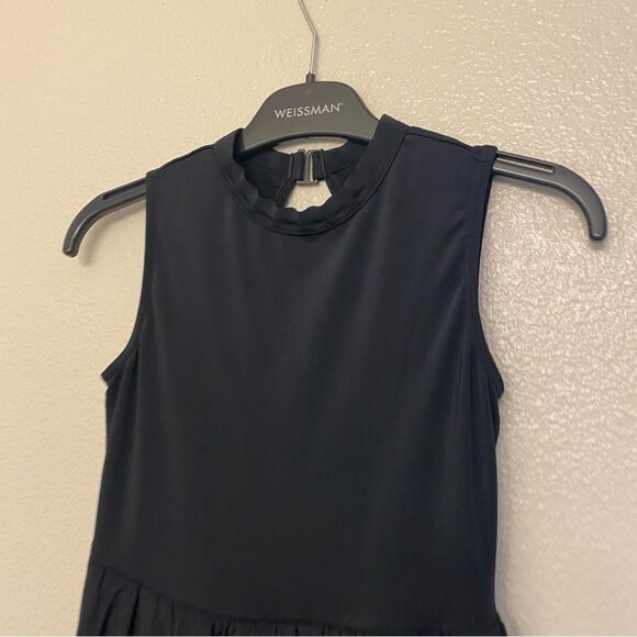 WEISSMAN Dance Costume black jersey Keyhole Back Skater Dress D11782 MC child - Picture 3 of 13